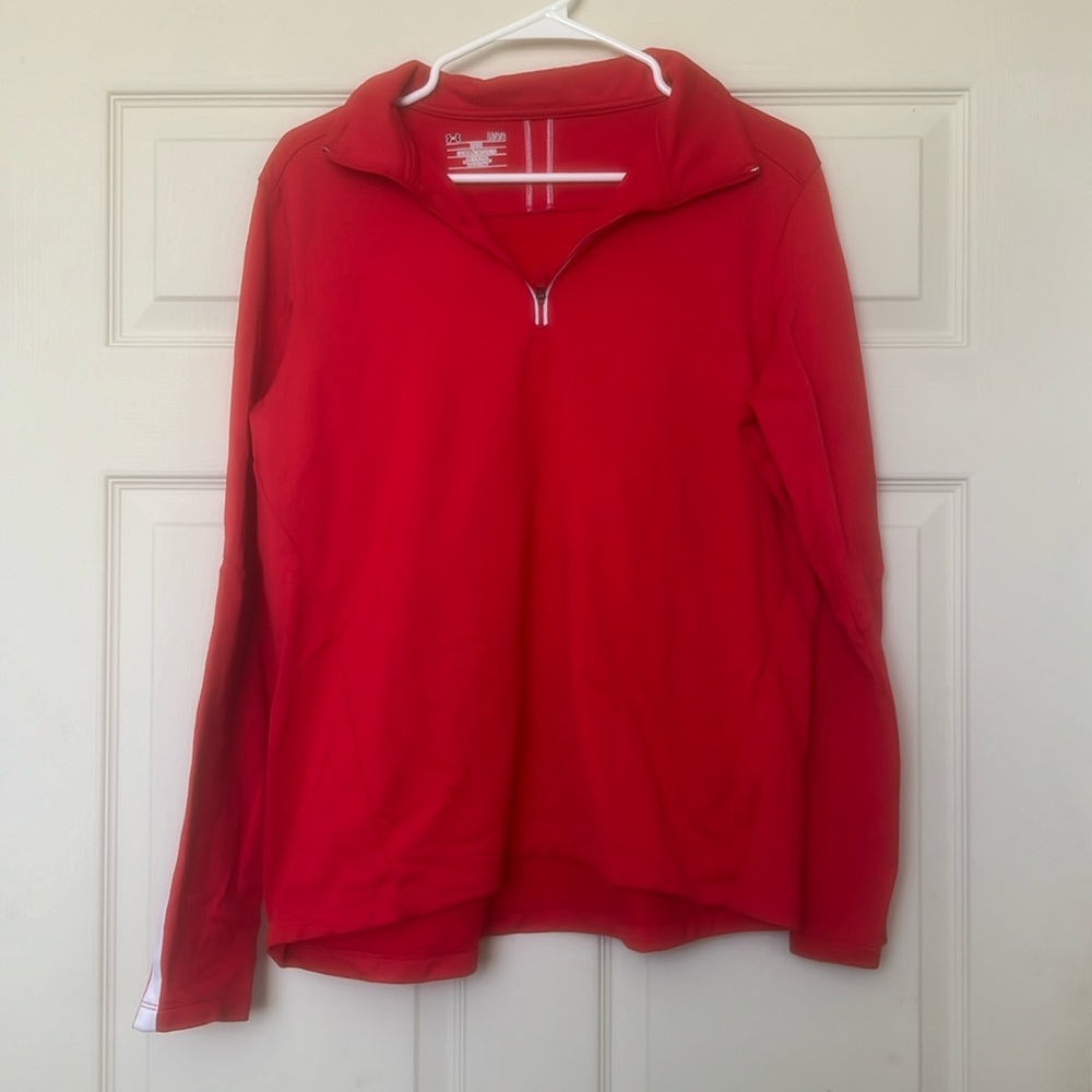 Under Armour red quarter zip